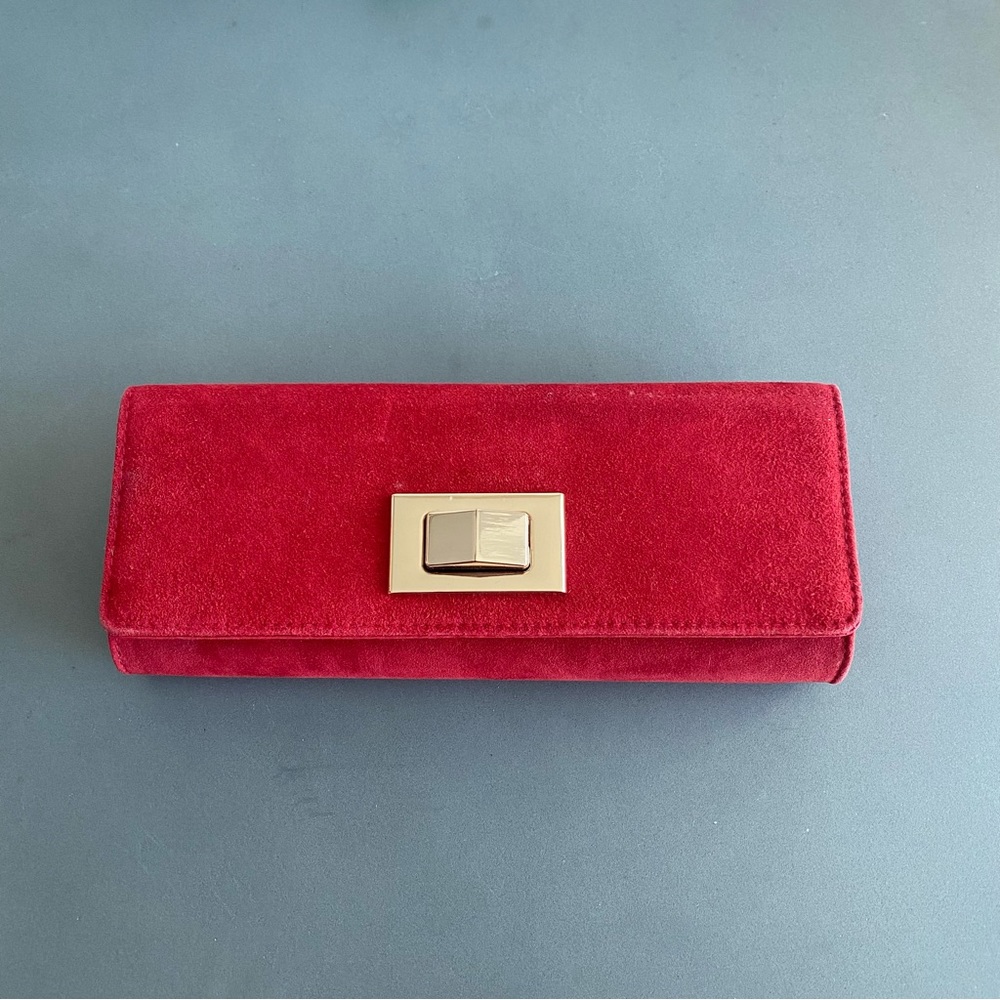 BANANA REPUBLIC Genuine Leather Suede Clutch